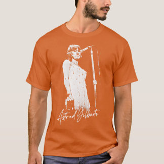 Astrud Gilberto Retro Origineel Fan Design T-shirt