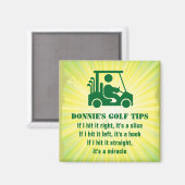 Astuce de golf personnalisée Panier de golf Aimant (Recto/Verso)