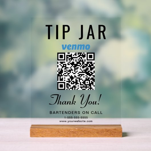 Astuce Jar Venmo QR Code Clear (Neutre)