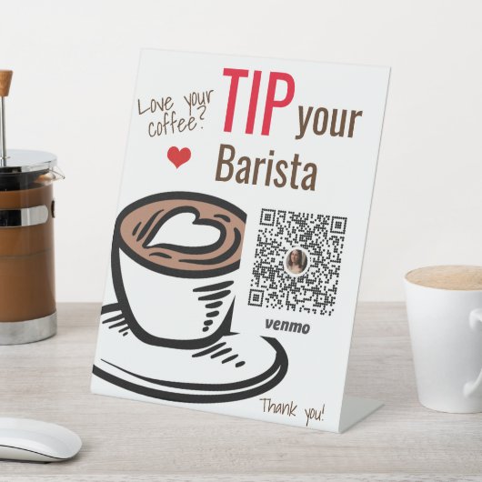 Astuce Ton Café Barista Panneau Pedestal (In SItu)