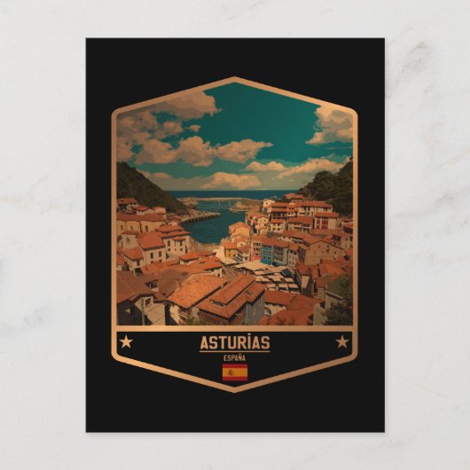Asturias Briefkaart (Voorkant)
