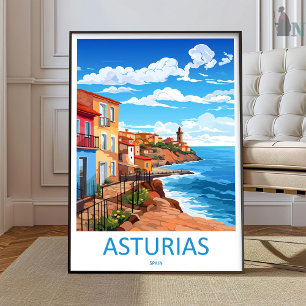 Asturias Impression de voyage Œuvre d'art Asturias
