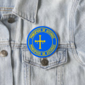 Asturias Round Emblem Ronde Button 7,6 Cm (In situ)