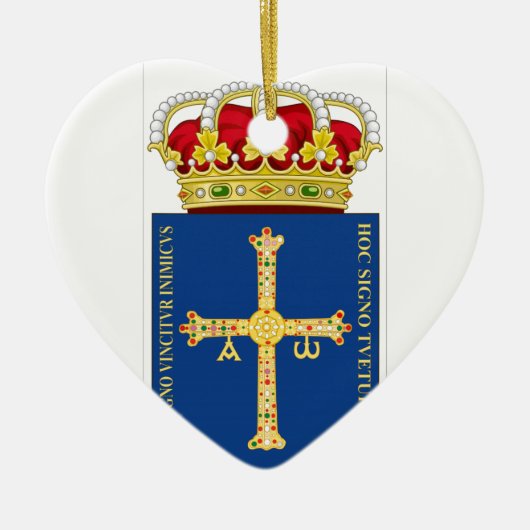Asturias Wapenmunt (Spanje) Keramisch Ornament (Voorkant)