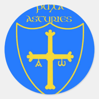 asturies-redonda ronde sticker