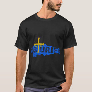 Asturische kaart en vlag - Noodlijdende Asturias S T-shirt