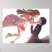 Asuna en Kirito houden van Sword Art Online Poster (Voorkant)