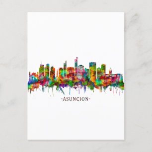 Asuncion Paraguay Skyline Uitnodiging Briefkaart