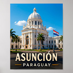 Asunción Rivieracharm en Paraguayaanse Erfgoed Poster