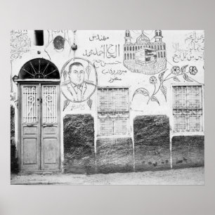 Aswan Egypte, Gedecoreerd Huis Poster