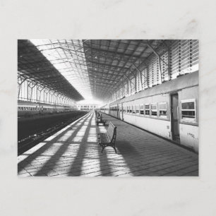 Aswan Egypte, Interieur van Aswan Dam Treinstation Briefkaart
