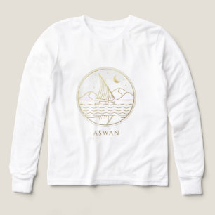 Aswan Sailboat Minimalist Long Sleeve Tee – TotaAr