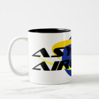 Asylum Airlines kaffekrus, stor Tweekleurige Koffiemok