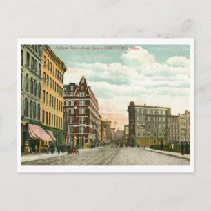 Asylum St., Hartford, CT 1911 Briefkaart