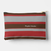 Asymmetric Stripes Horizontal Lines Gray Red Brown Etui (Achterkant)