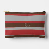Asymmetric Stripes Horizontal Lines Gray Red Brown Etui (Voorkant)