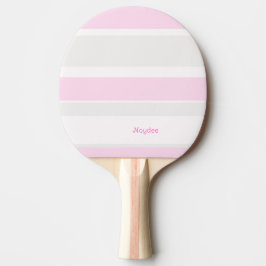Asymmetric Stripes Lines Grey Pink White Tafeltennisbatje