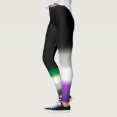 Asymmetrische aro ace asexual aromantic pride flag leggings (Links)