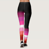Asymmetrische leggings onder pridevlag van lesbisc (Achterkant)