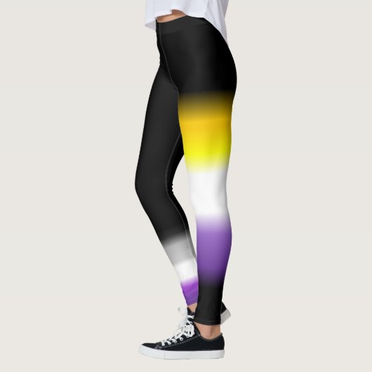 Asymmetrische nonbinary kant asexual pride flags leggings (Links)