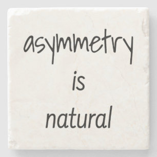 Asymmetry is Natural Marble Stone Onderzetter