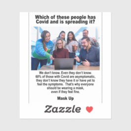 Asymptomatische vinyl sticker