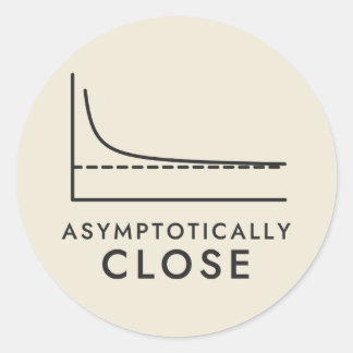Asymptotisch Nabije Calculus Grafiek Ronde Sticker