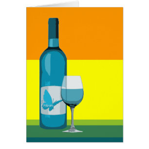 asyrum : verre de vin pop et bouteille