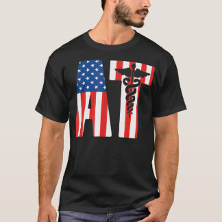 AT - Amerikaanse Vlag Athletic Trainer T-shirt