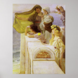 At Aphrodite's Cradle by Sir Lawrence Alma Tadema Poster