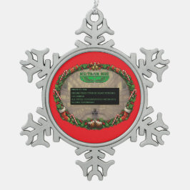 At Christmas, everyone can hear you Cheer! Tin Sneeuwvlok Ornament