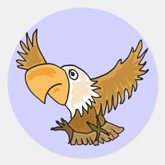 AT- Drôle Stickers Aigle Cartoon (Devant)