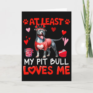At Least Mijn Pit Bull Liefdevolle Valentijn Singl Kaart