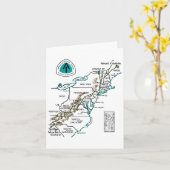 At Logo Appalachian Trail Hiking Map Kaart (Gele Bloem)