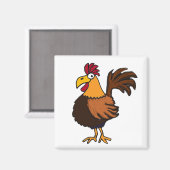 AT- Magnet de coq funky (Recto/Verso)