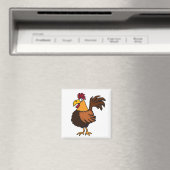AT- Magnet de coq funky (In Situ (Lave-vaisselle))