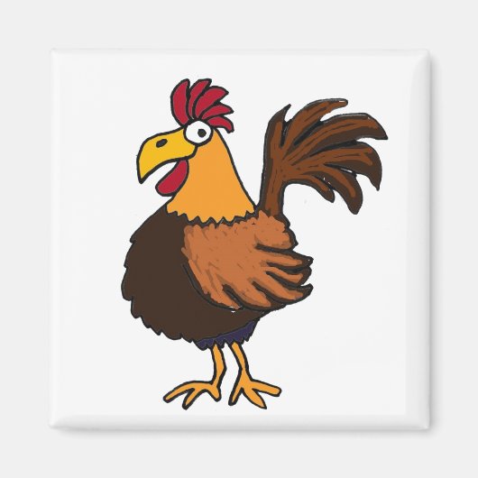AT- Magnet de coq funky (Devant)