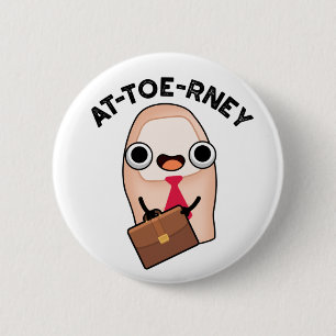 At-toe-rney Grappige Advocaat Teen Puntje Ronde Button 5,7 Cm