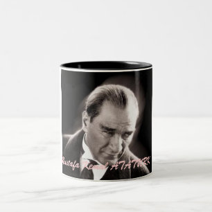 ata, Mustafa Kemal ATATURK Tweekleurige Koffiemok