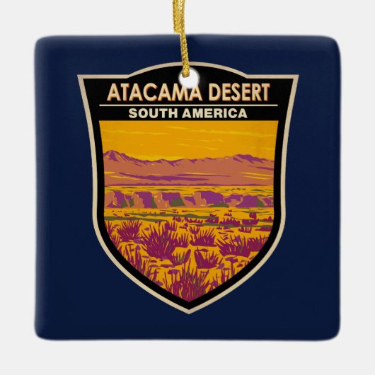 Atacama Desert Sunset Zuid-Amerika Reizen  Keramisch Ornament (Voorkant)