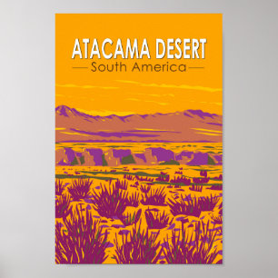 Atacama Desert Sunset Zuid-Amerika Reizen  Poster