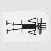 atacama reus geogliph symbool antieke nazca peru golfhanddoek (Horizontaal)