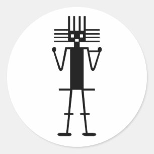 atacama reus geogliph symbool antieke nazca peru ronde sticker