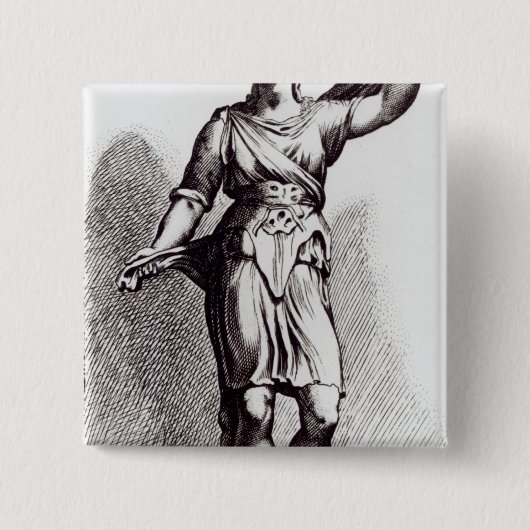 Atalanta, c.1653 vierkante button 5,1 cm (Voorkant)