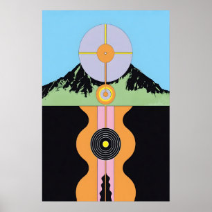 Atami Japanse Abstract Bauhaus Formule Modern Poster
