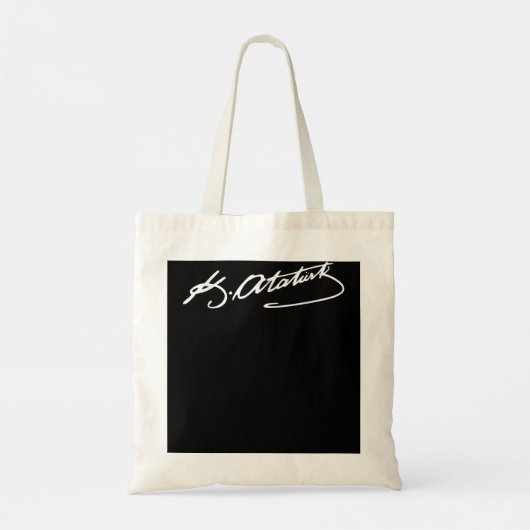 Ataturk Logo, Mustafa Kemal Atatürk signature imza Tote Bag (Achterkant)