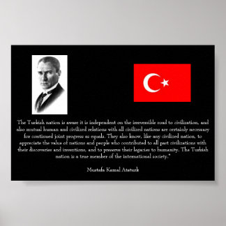 Ataturk over Turkije en de informatiemaatschappij Poster