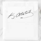 Ataturk Rechthoekige Sticker (Tas)