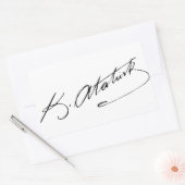 Ataturk Rechthoekige Sticker (Envelop)