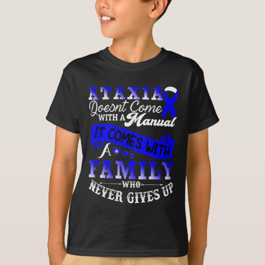 Ataxia Awareness Family Warrior Support T-shirt (Voorkant)